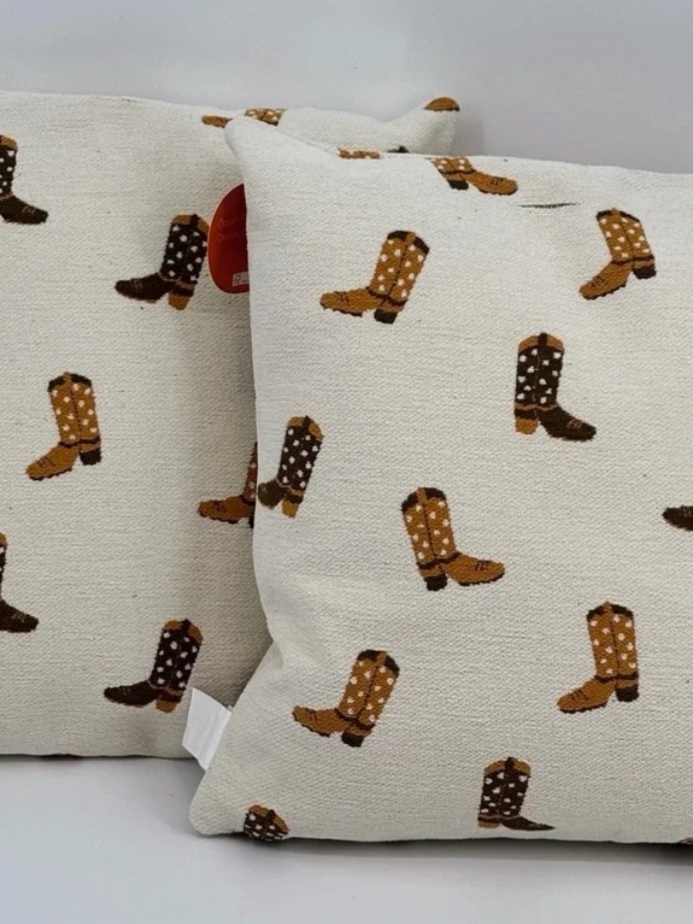 New  C&C California set  of 2 pair of throw pillows western Cowboy rodeo boots